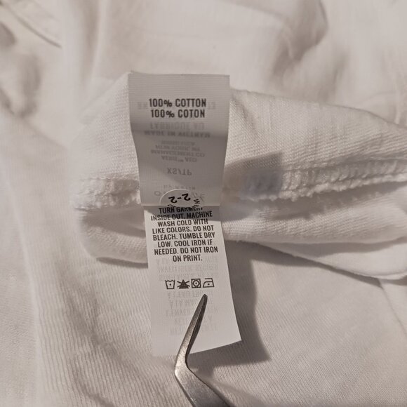 NEW Offline by Aerie Cotton Crew Neck Oversized‎ Off-White Graphic T-shirt XS - Picture 10 of 10